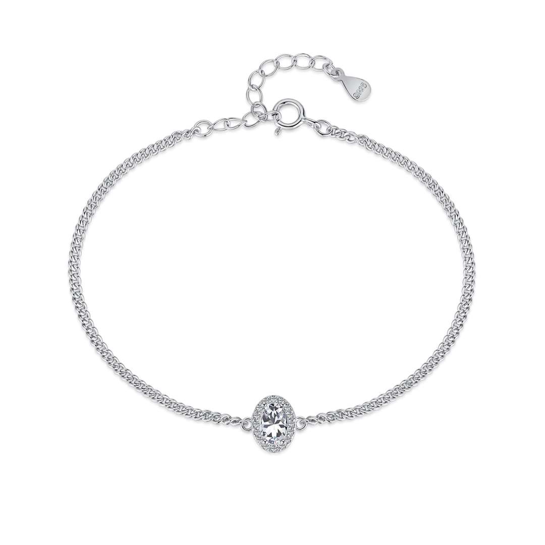 [Clover Jewelrys]Exquisite Oval Shape Bracelet