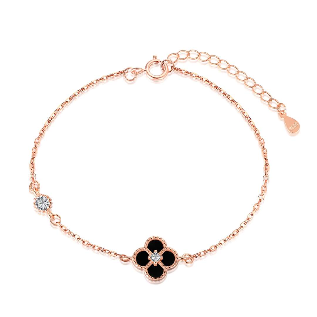 [Clover Jewelrys]Delicate Four Leaf Clover Bracelet