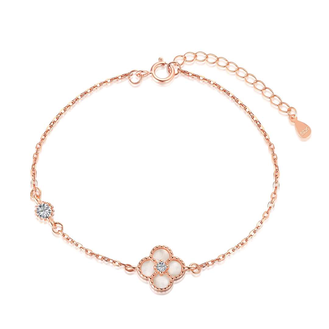 [Clover Jewelrys]Delicate Four Leaf Clover Bracelet