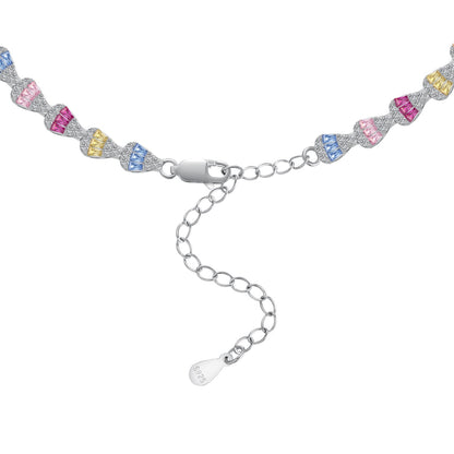 [Clover Jewelrys]Radiant Colorful Rainbow Necklace