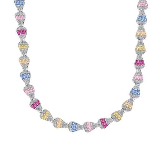 [Clover Jewelrys]Radiant Colorful Rainbow Necklace