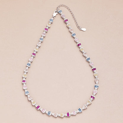 [Clover Jewelrys]Radiant Colorful Rainbow Necklace