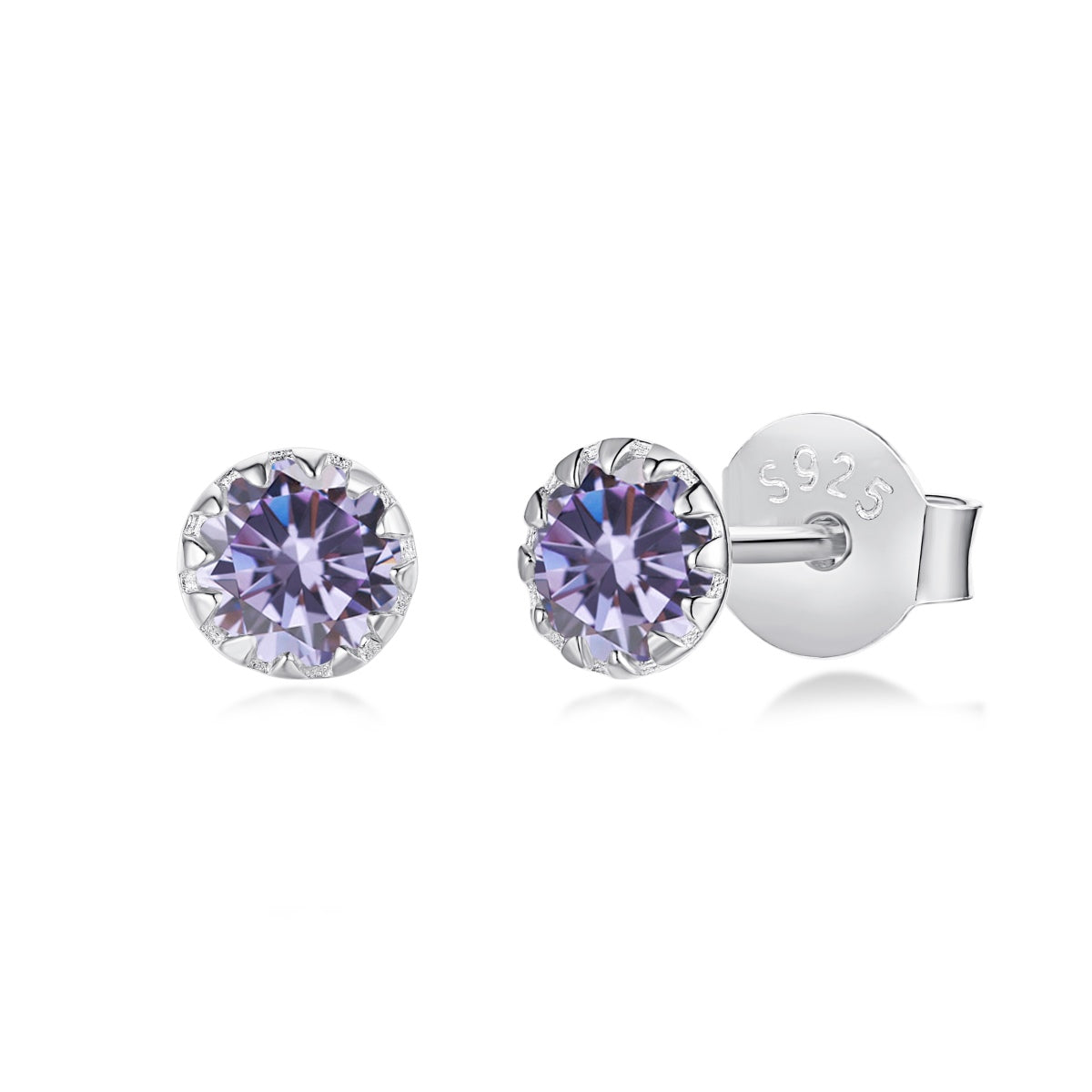 [Clover Jewelrys]Sparkling Colorful Round Shape Earrings