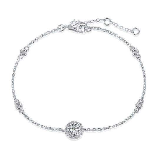 [Clover Jewelrys]Dazzling Round Cut Shape Bracelet