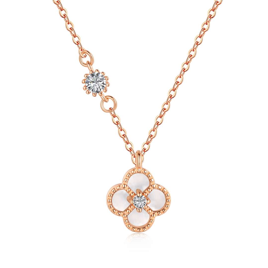 [Clover Jewelrys]Delicate Flower Shape Necklace