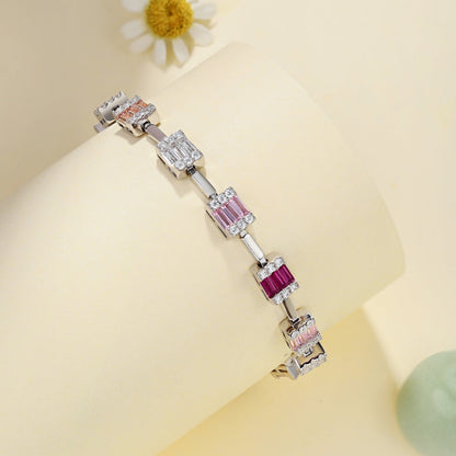 [Clover Jewelrys]Dainty Charming Emerald Cut Daily Bracelet