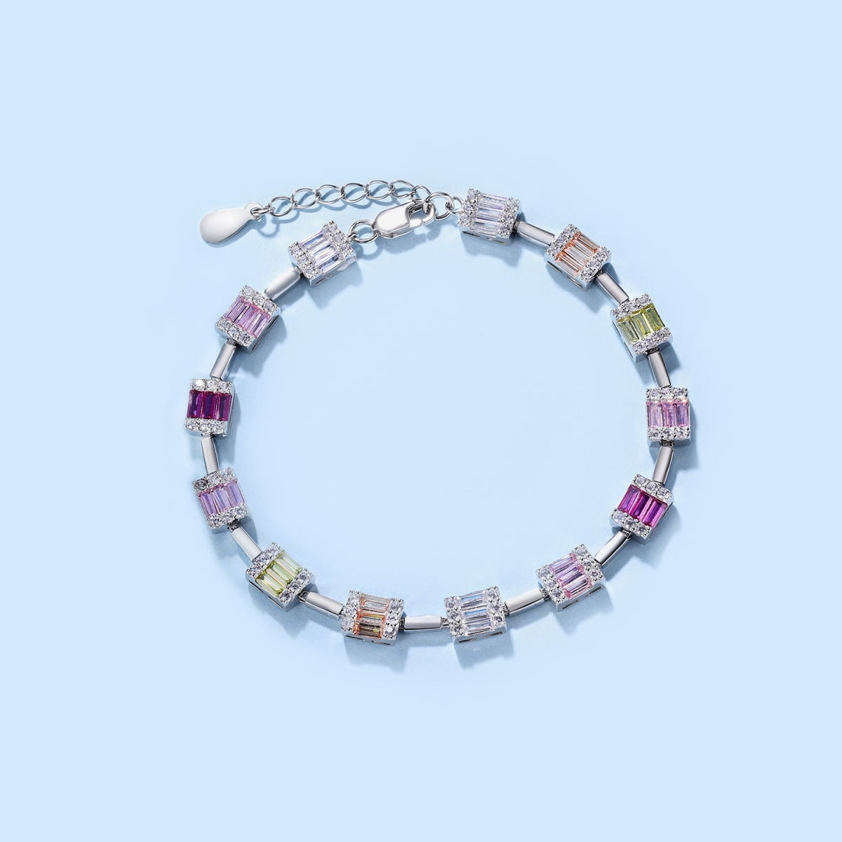 [Clover Jewelrys]Dainty Charming Emerald Cut Daily Bracelet