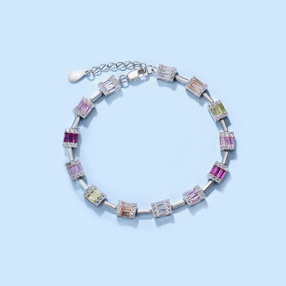 [Clover Jewelrys]Dainty Charming Emerald Cut Daily Bracelet