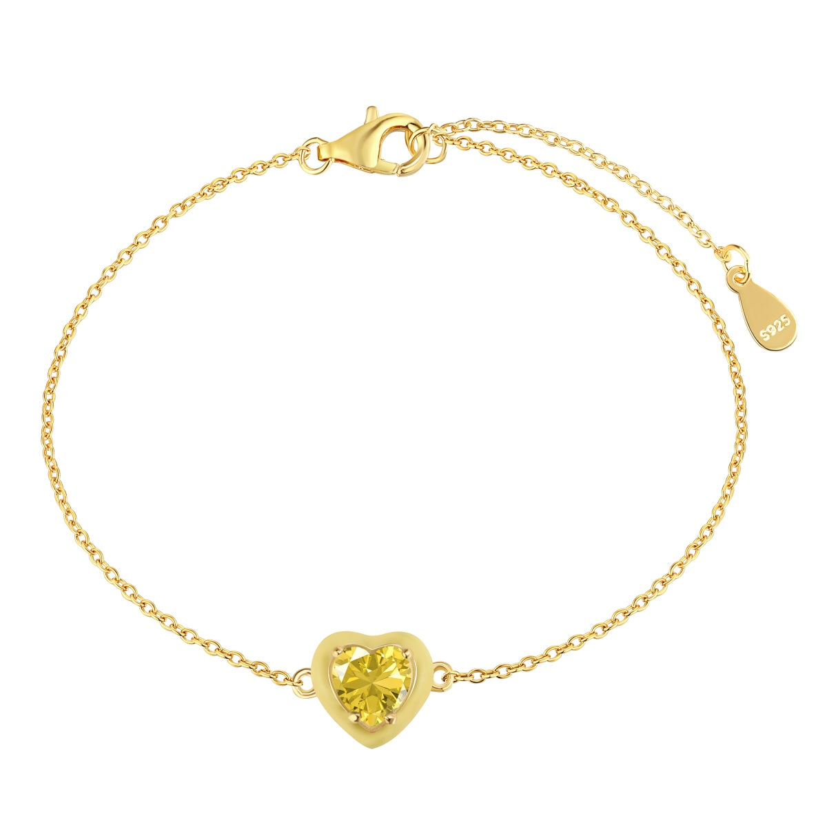 [Clover Jewelrys]Sparkling Romantic Heart Shape Lover Bracelet