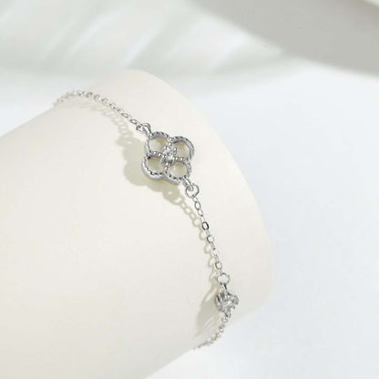 [Clover Jewelrys]Delicate Four Leaf Clover Bracelet