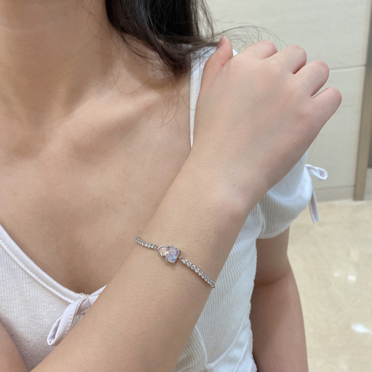 [Clover Jewelrys]Dazzling Unique Multi Shape Lover Bracelet