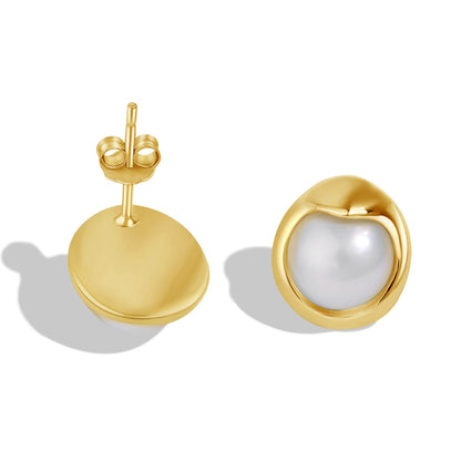 [Clover Jewelrys]Dainty Bread Pearl Earrings