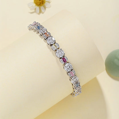 [Clover Jewelrys]Dazzling Radiant Multi Cut Daily Bracelet