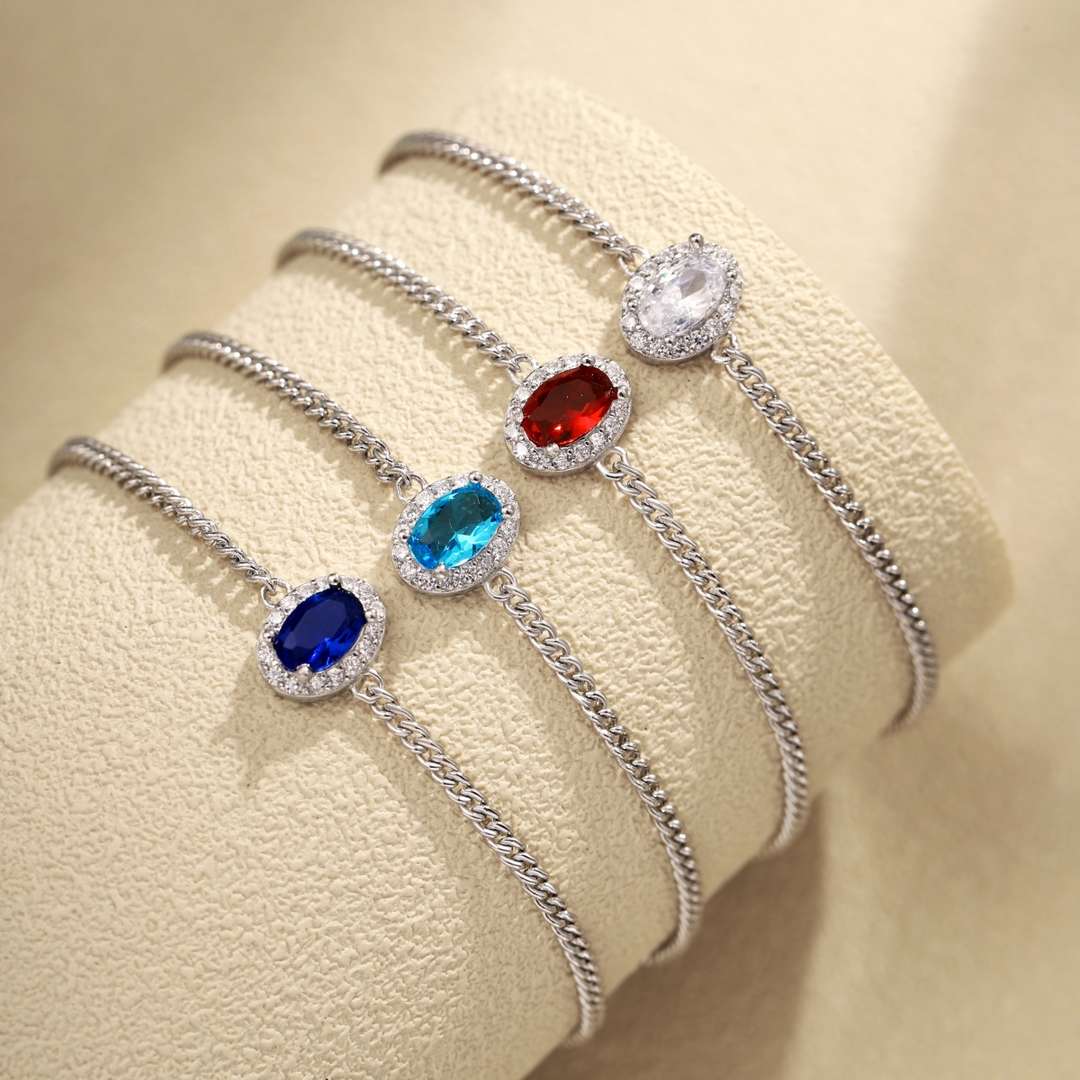 [Clover Jewelrys]Exquisite Oval Shape Bracelet