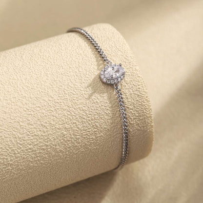 [Clover Jewelrys]Exquisite Oval Shape Bracelet