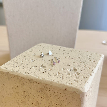 [Clover Jewelrys]Delicate Solitaire Earrings