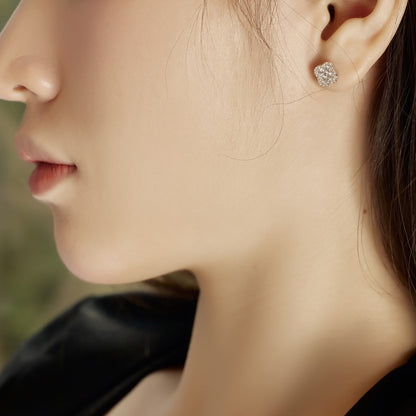 [Clover Jewelrys]Four-Leaf Clover Flower Shaped Earrings