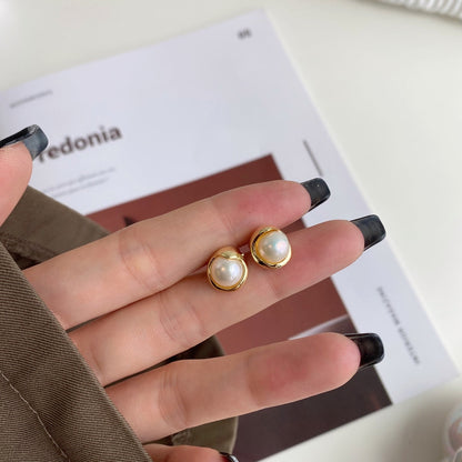 [Clover Jewelrys]Dainty Bread Pearl Earrings