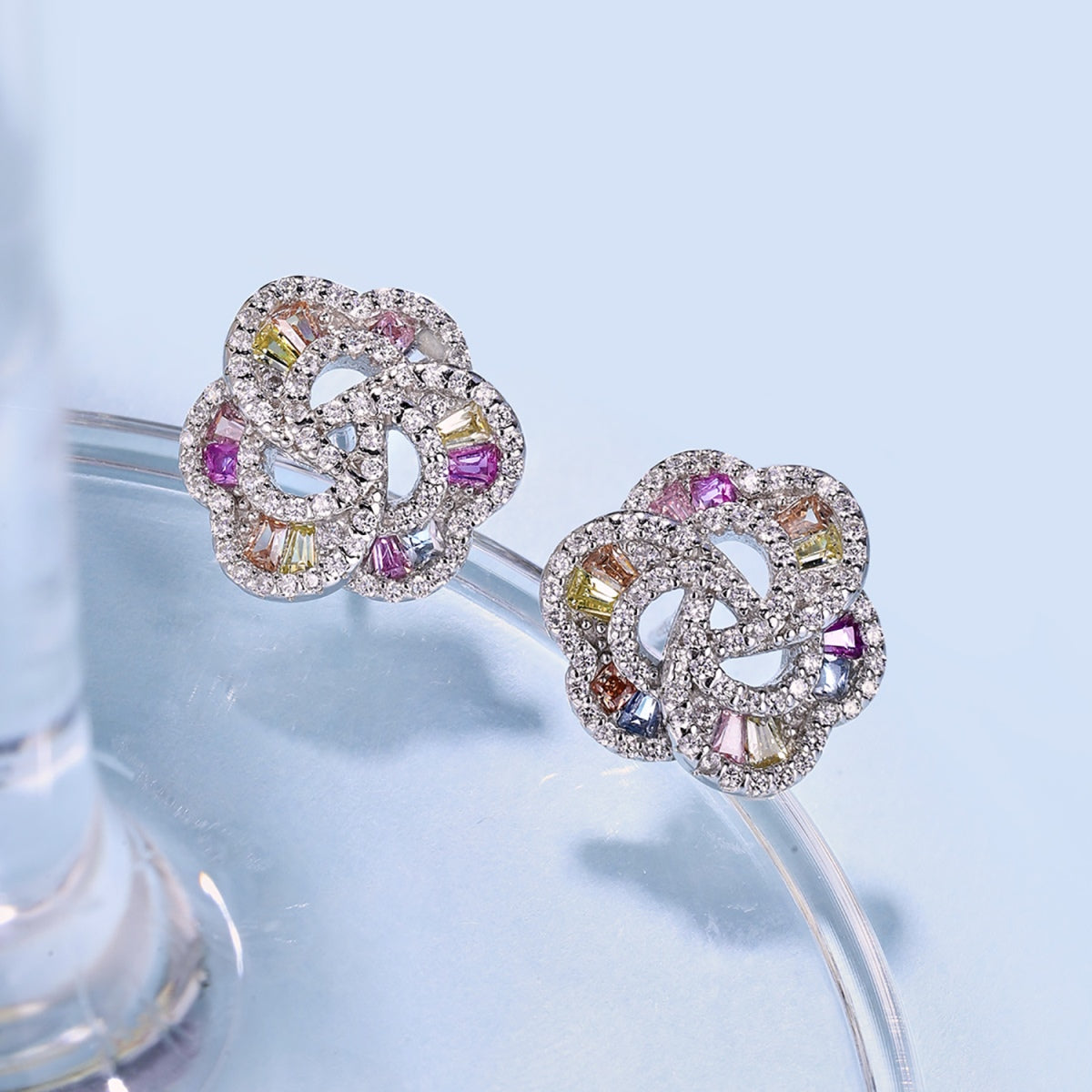 [Clover Jewelrys]Exquisite Flower Shape Daily Earrings