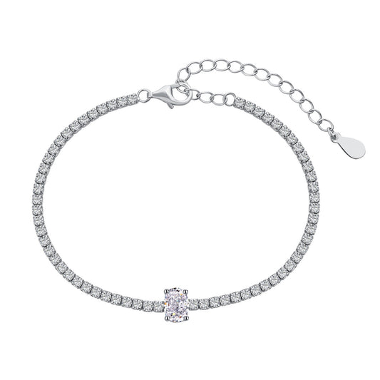 [Clover Jewelrys]0.75 Carat Exquisite Oval Cut Daily Bracelet