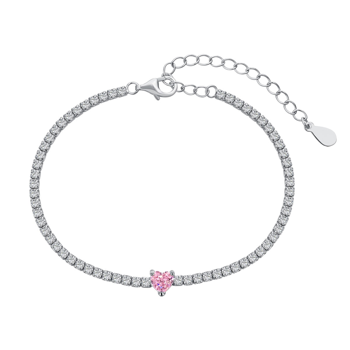 [Clover Jewelrys]0.5 Carat Elegant Romantic Heart Shape Lover Bracelet