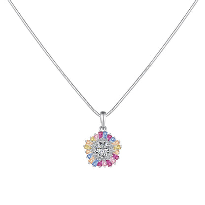 [Clover Jewelrys]Charming Flower Colorful Necklace