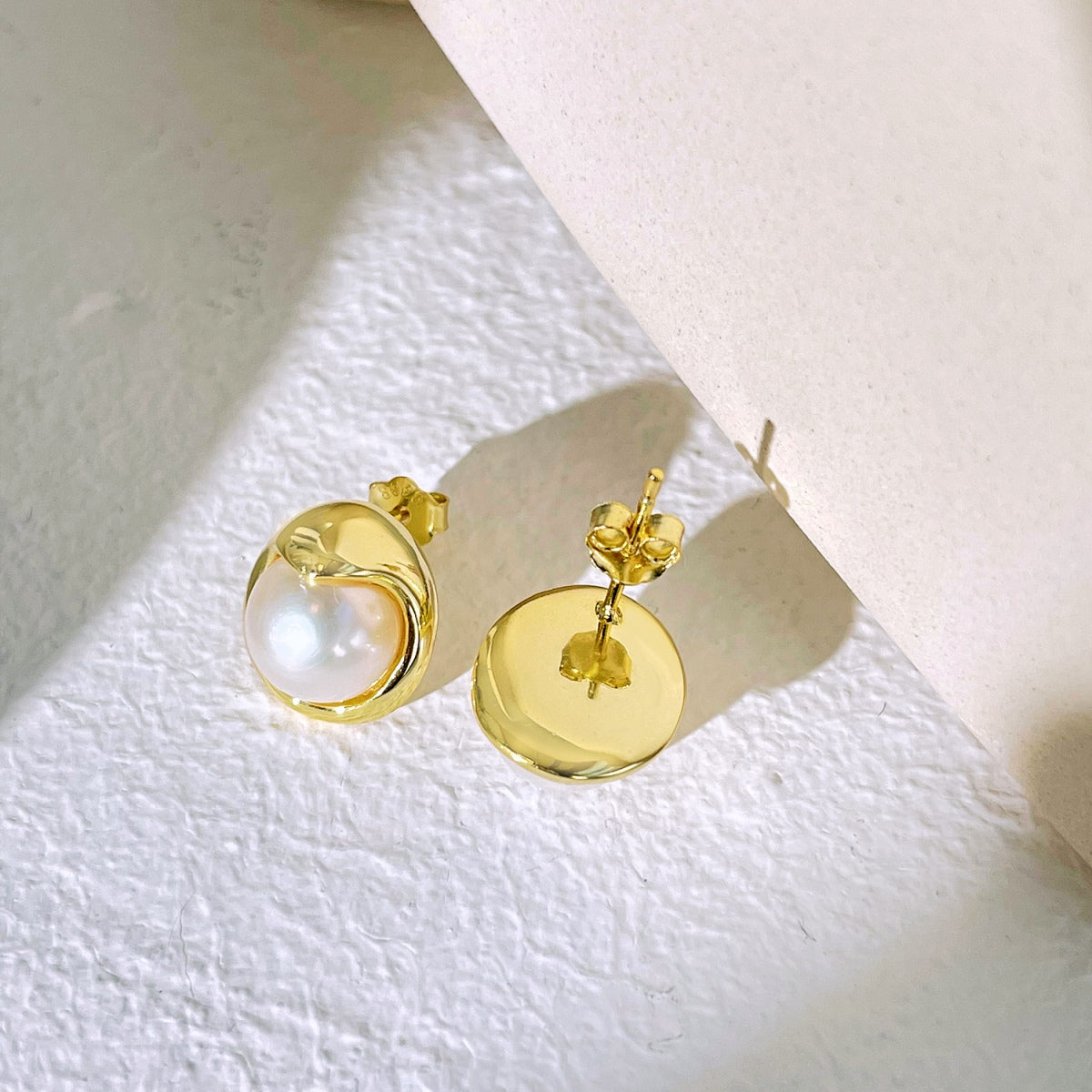 [Clover Jewelrys]Dainty Bread Pearl Earrings