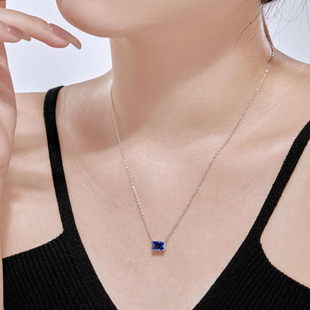 [Clover Jewelrys]Luxurious Square Shape Colorful Necalack