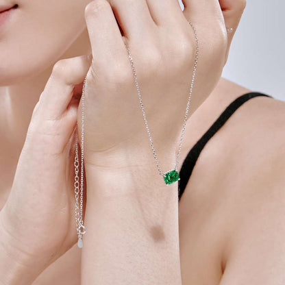 [Clover Jewelrys]Luxurious Square Shape Colorful Necalack