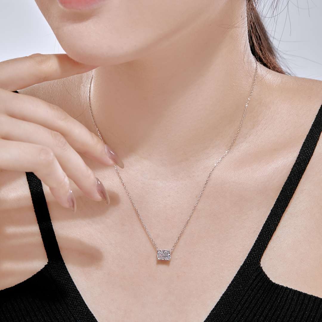 [Clover Jewelrys]Luxurious Square Shape Colorful Necalack