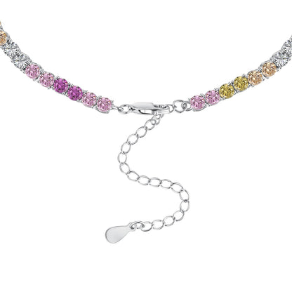 [Clover Jewelrys]Delicate Colorful Tennis Necklace