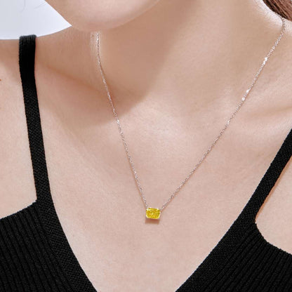 [Clover Jewelrys]Luxurious Square Shape Colorful Necalack