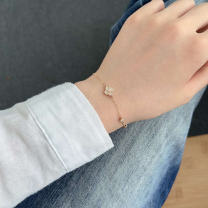 [Clover Jewelrys]Delicate Four Leaf Clover Bracelet