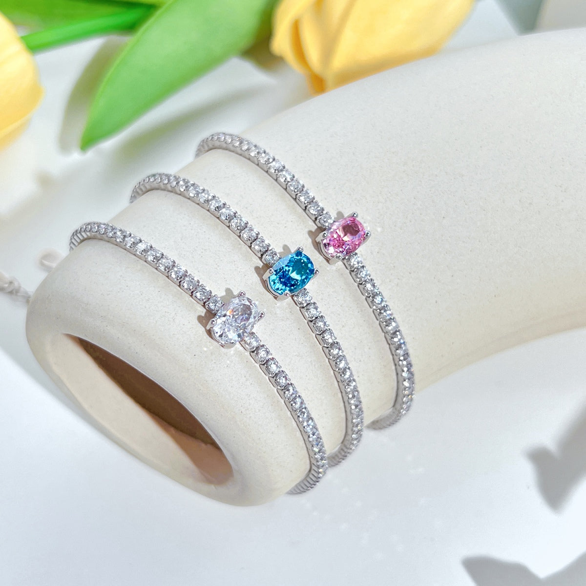 [Clover Jewelrys]0.75 Carat Exquisite Oval Cut Daily Bracelet