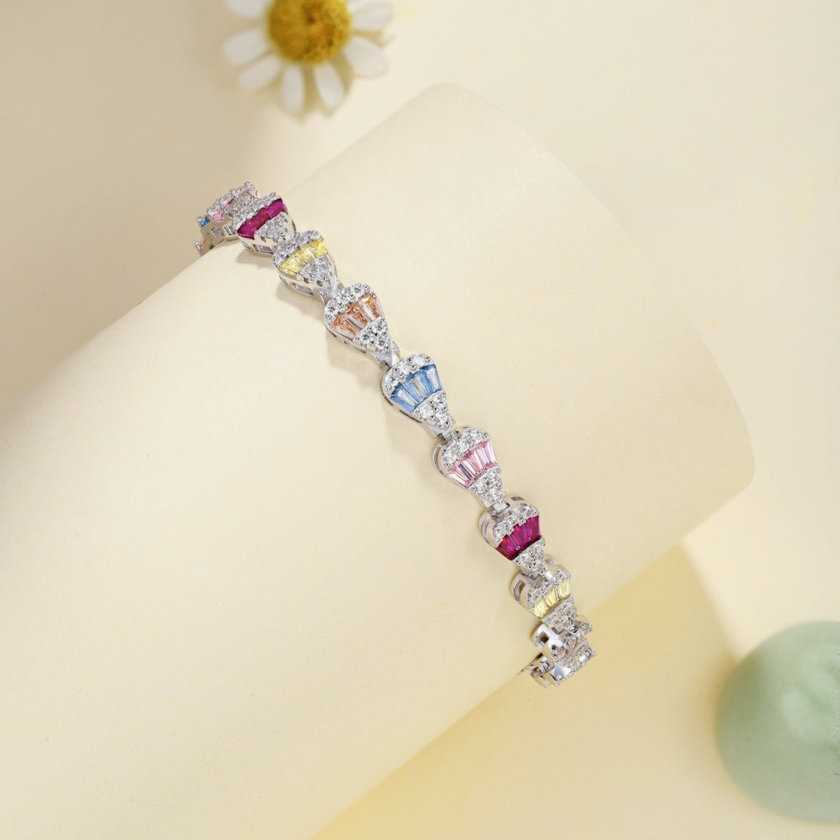 [Clover Jewelrys]Radiant Water Drop Shape Daily Bracelet