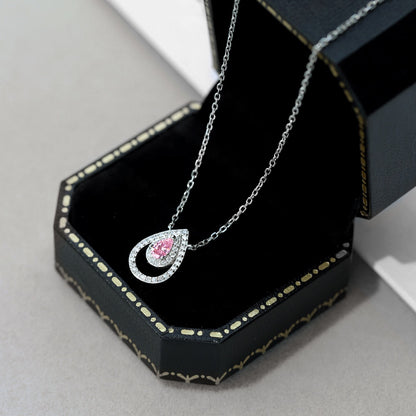 [Clover Jewelrys]Sparkling Pear Cut Necklace