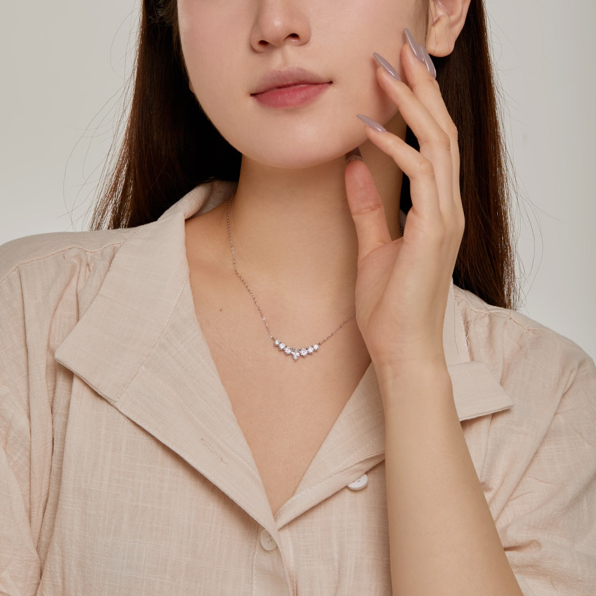 [Clover Jewelrys]Dainty Colorful Heart Necklace