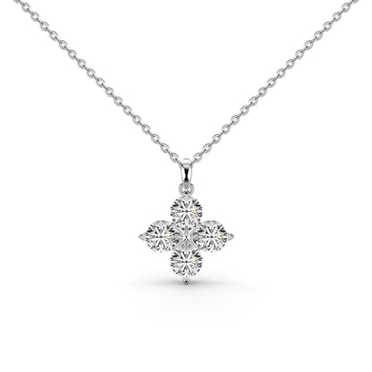 [Clover Jewelrys]Four-Leaf Clover And Eight-Pointed Star Necklace