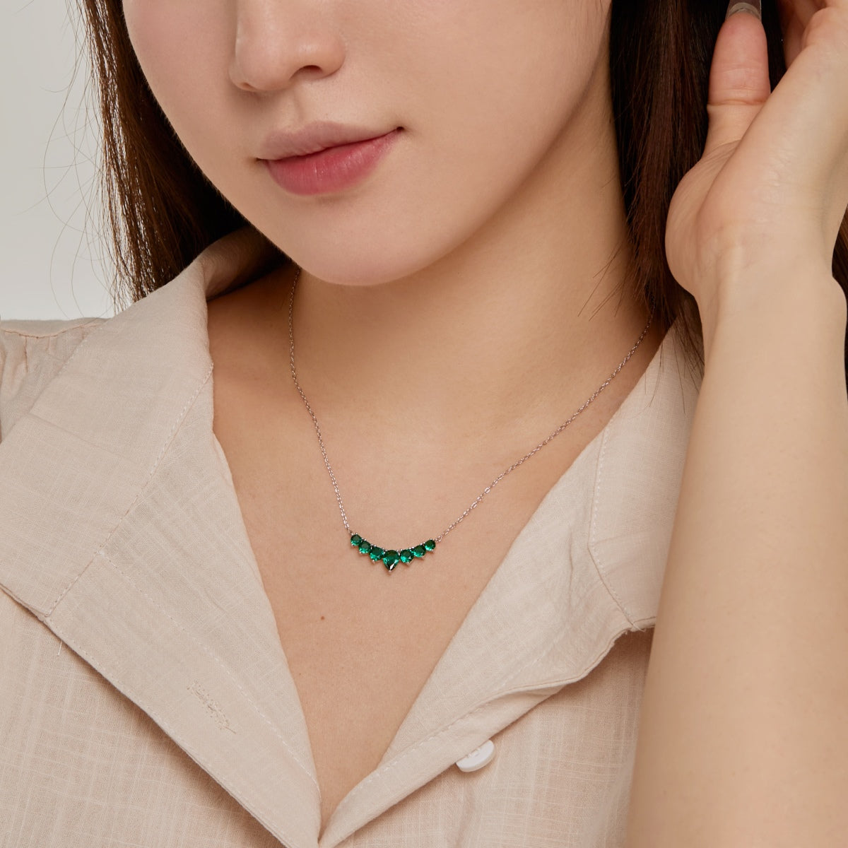 [Clover Jewelrys]Dainty Colorful Heart Necklace