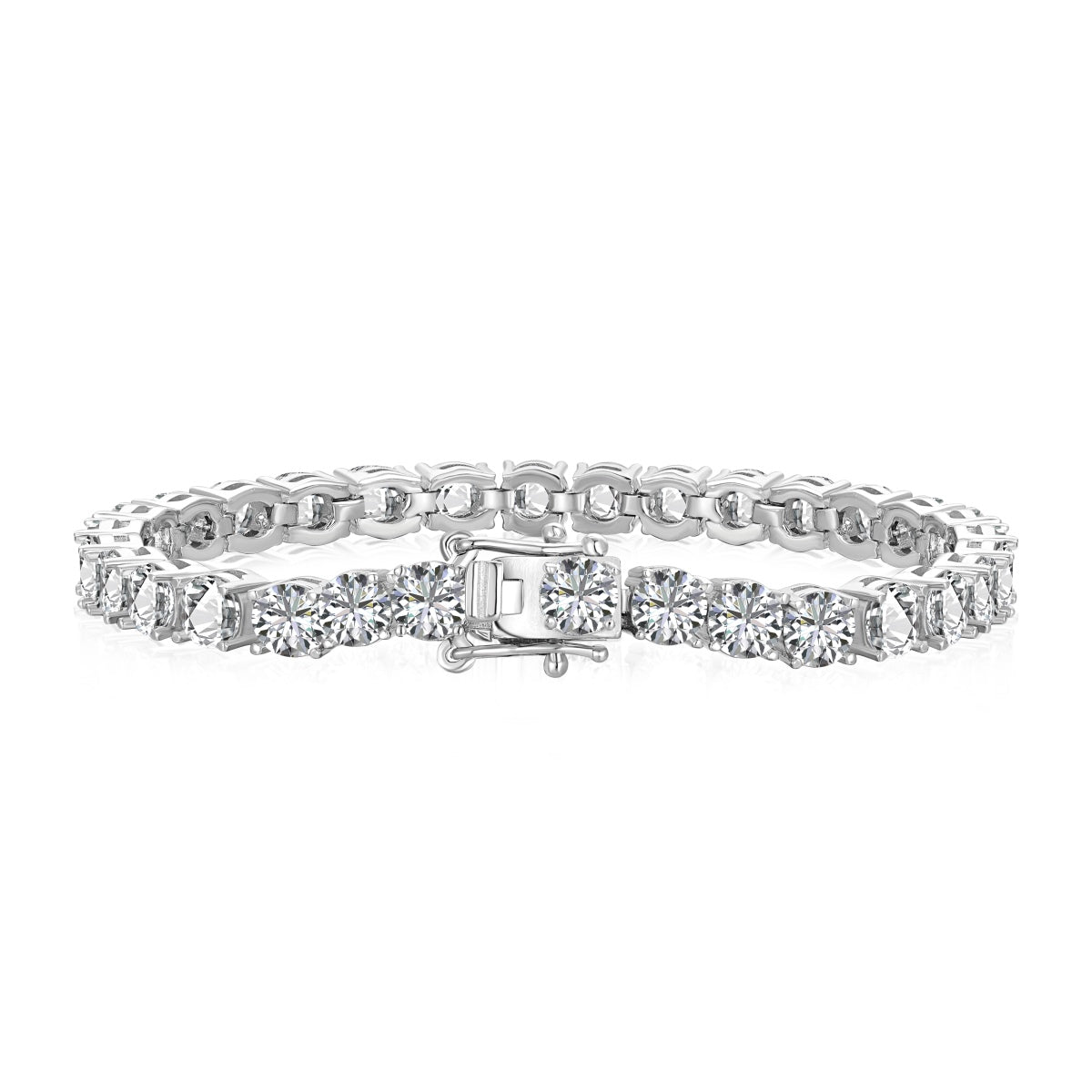 [Clover Jewelrys]Ornate Sparkling Round Cut Wedding Bracelet