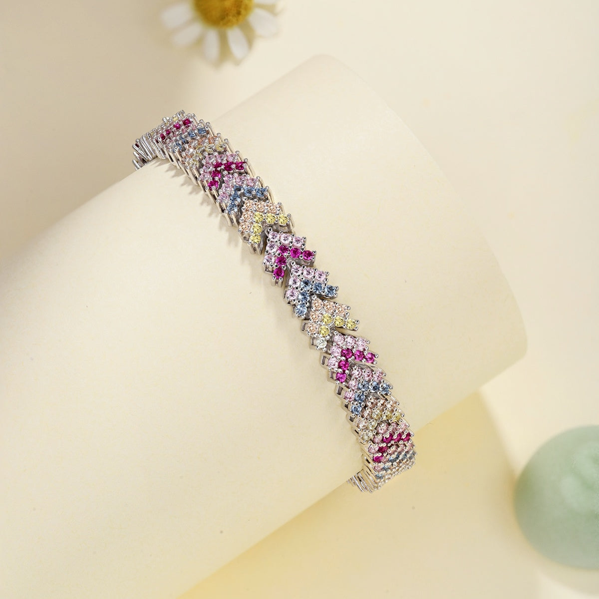 [Clover Jewelrys]Ornate Sparkling Round Cut Party Bracelet