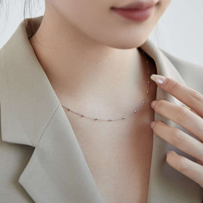 [Clover Jewelrys]Small Bead Clavicle Chain Simple Necklace