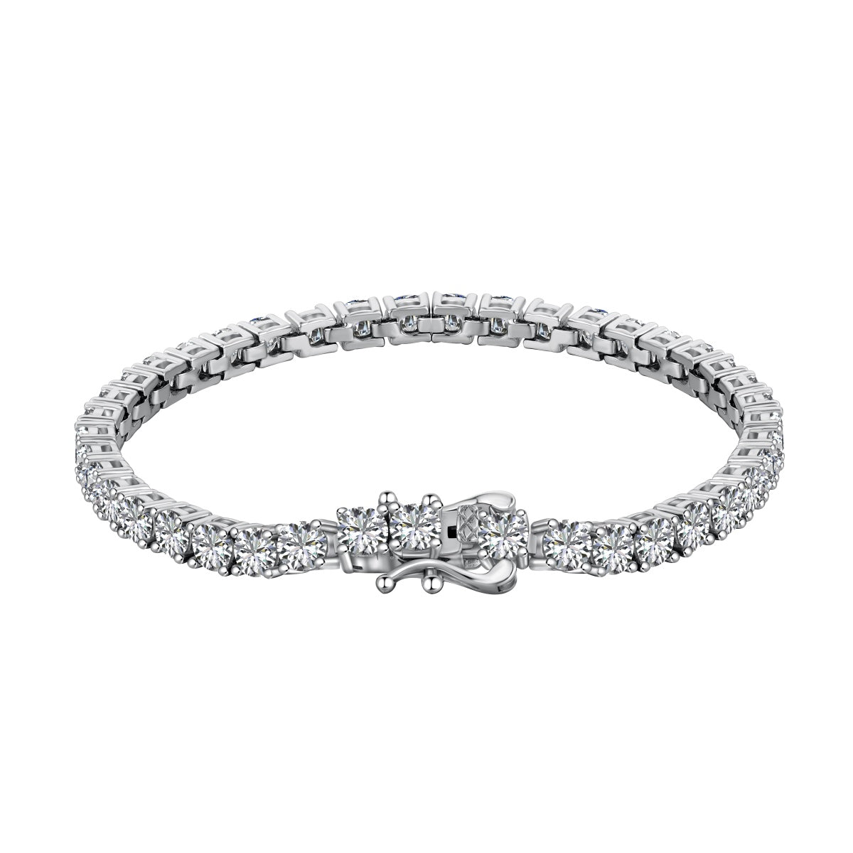 [Clover Jewelrys]Luxurious Ornate Round Cut Tennis Bracelet