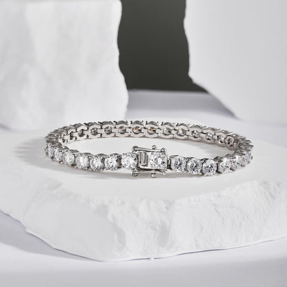 [Clover Jewelrys]Ornate Sparkling Round Cut Wedding Bracelet