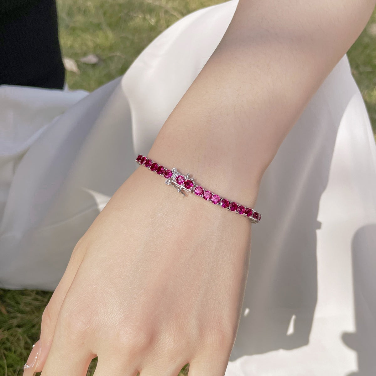 [Clover Jewelrys]Radiant Colorful Round Cut Party Bracelet