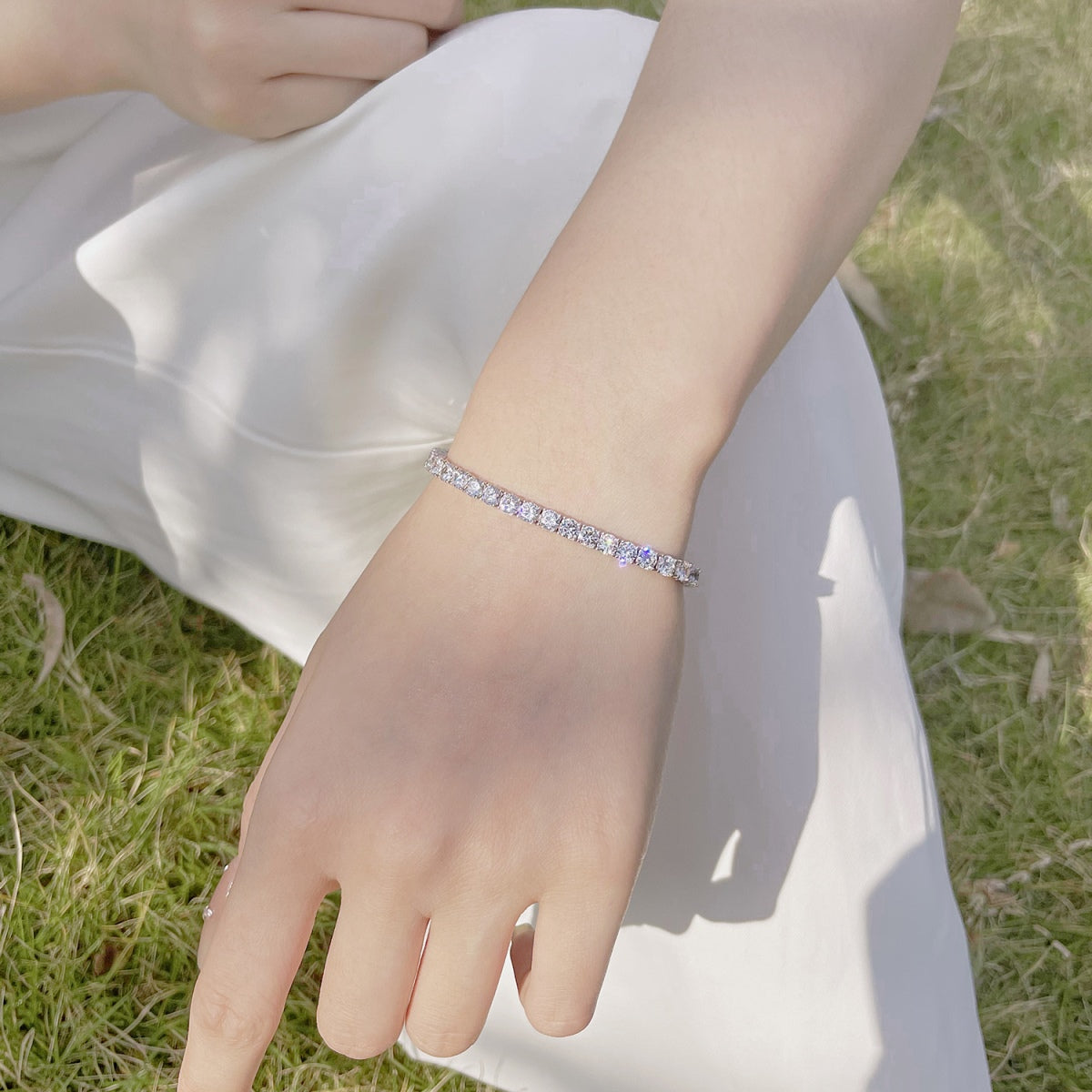 [Clover Jewelrys]Radiant Colorful Round Cut Party Bracelet