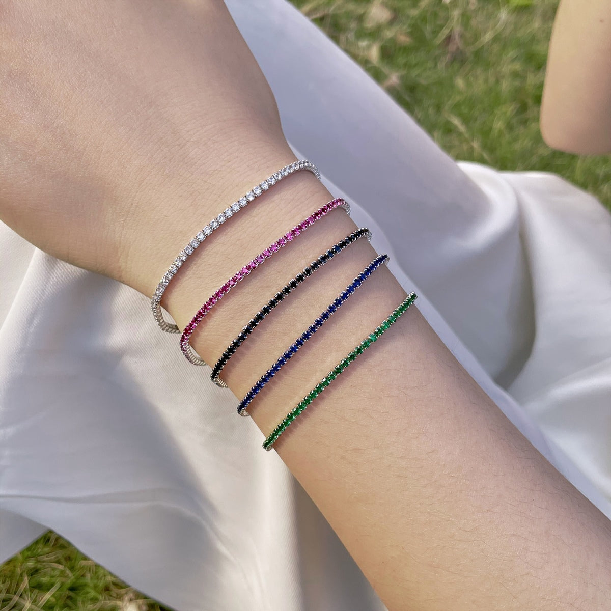 [Clover Jewelrys]Radiant Colorful Round Cut Party Bracelet