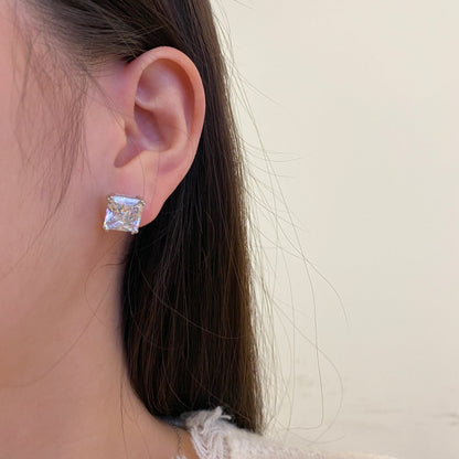 [Clover Jewelrys]Delicate Square Shape Earrings