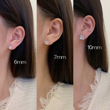 [Clover Jewelrys]Delicate Square Shape Earrings