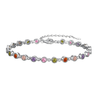 [Clover Jewelrys]Sparkling Exquisite Round Cut Party Bracelet